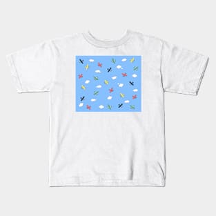 Planes in the Sky Kids T-Shirt